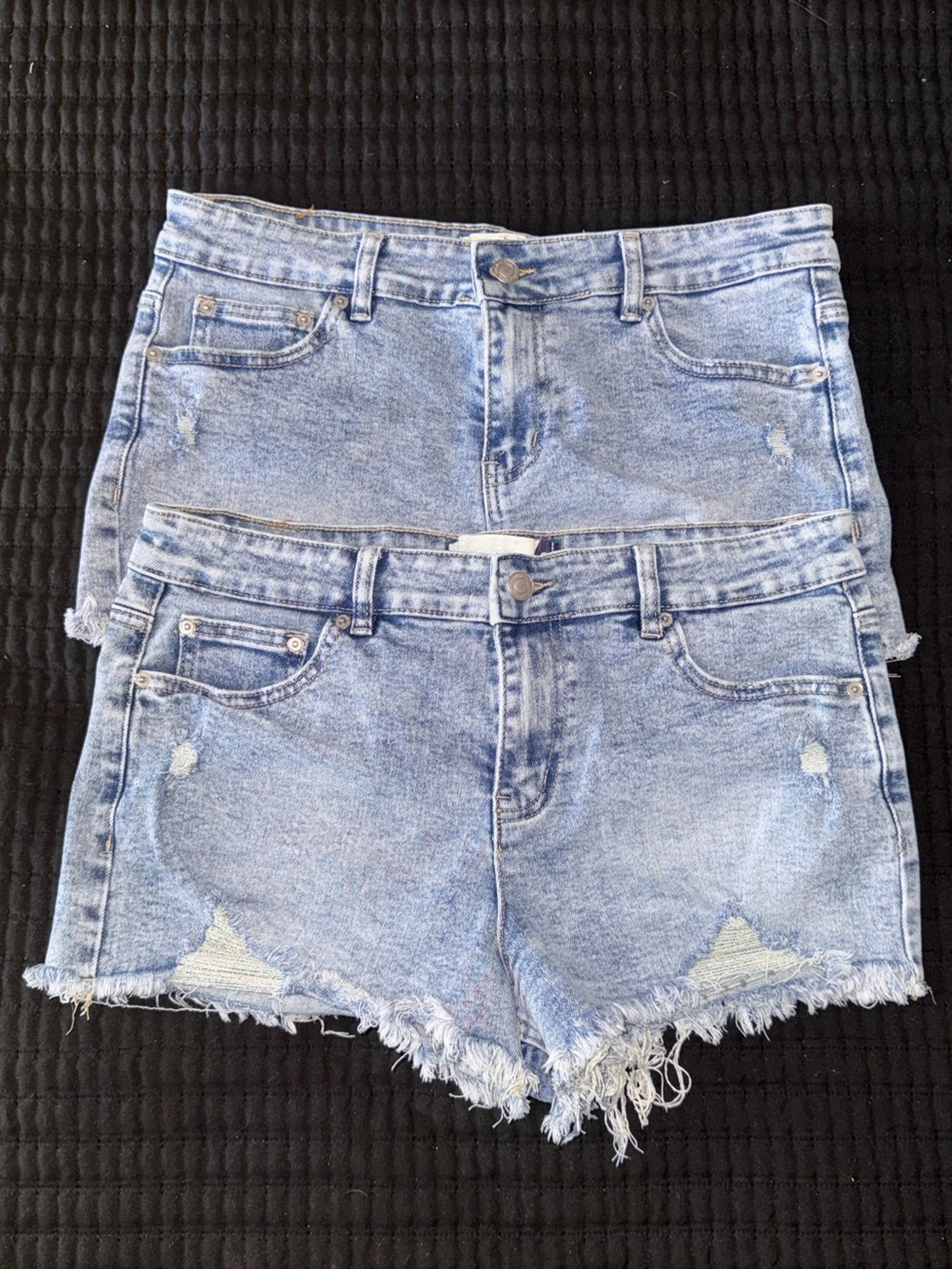 Project Rebel Junior’s Light Blue Distressed Denim Cutoff Shorts - Size 9